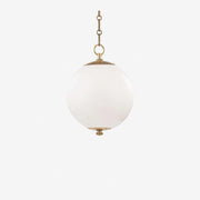 Forrest Aged Brass Opal Glass Globe Pendant