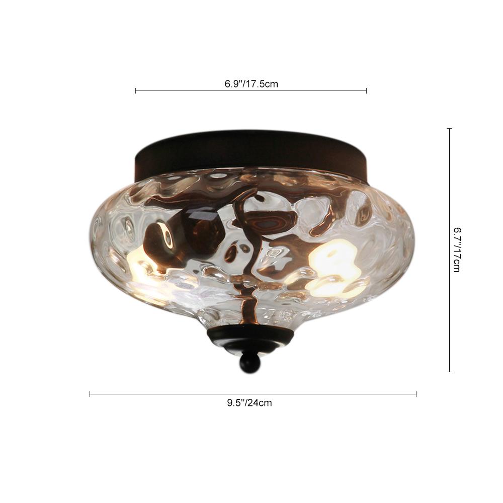 Vesila Industrial Glass Flush Mount Light