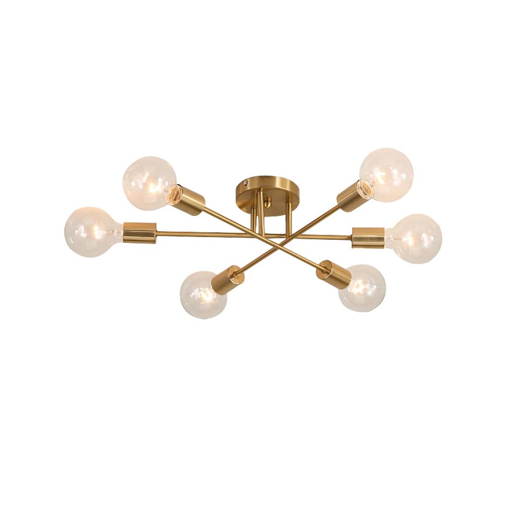 Rauouli Minimalist Metal Semi Flush Fixture Ceiling Light