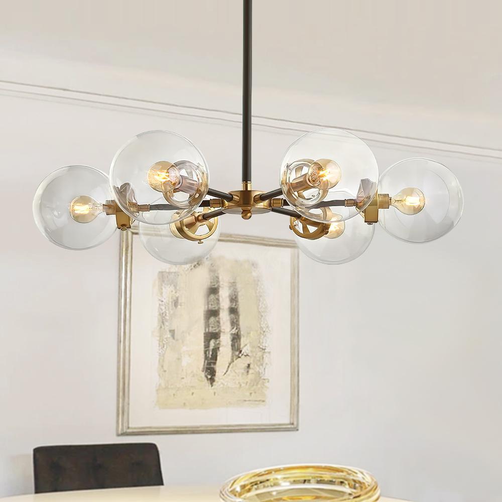 Kvennulix Mid-century Sputnik Metal Chandelier