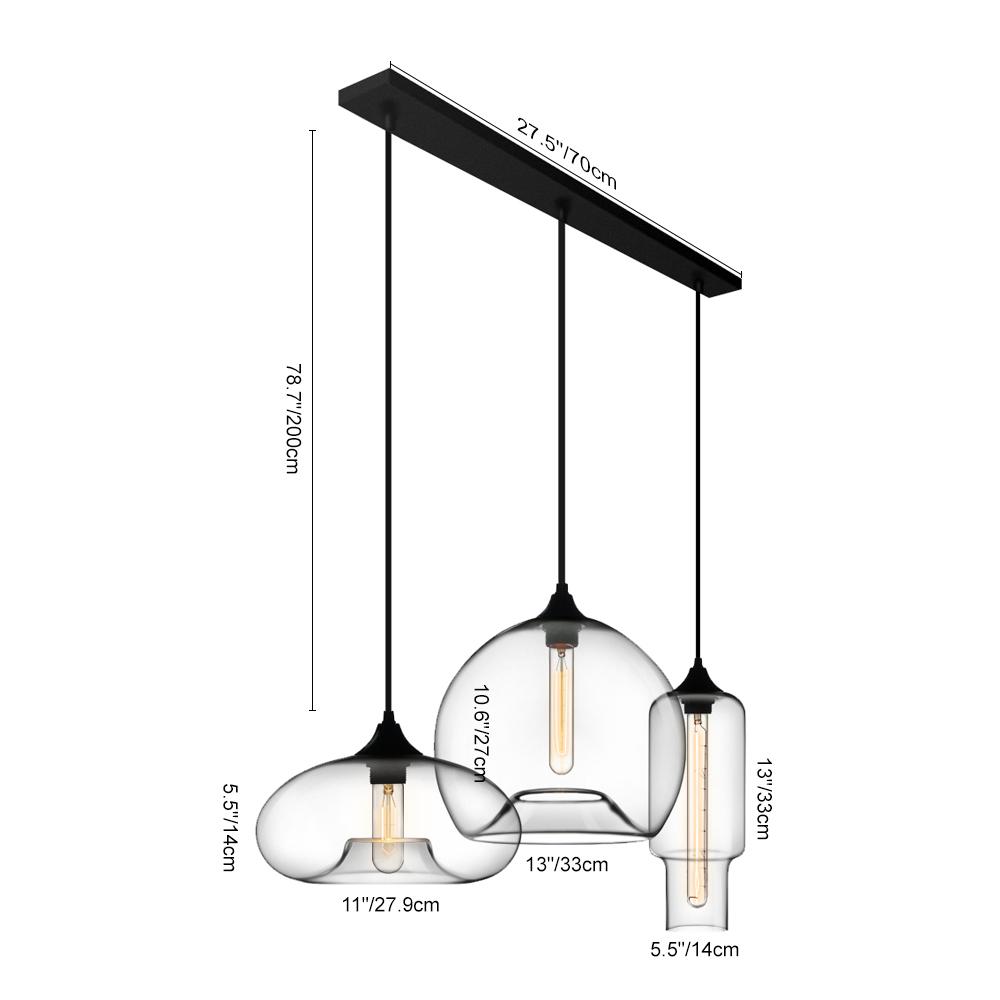 Mjolkulix Linear Glass Pendant Light