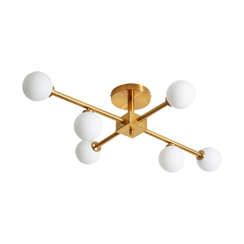 Himinulix Sputnik Glass Semi Flush Mount Chandelier