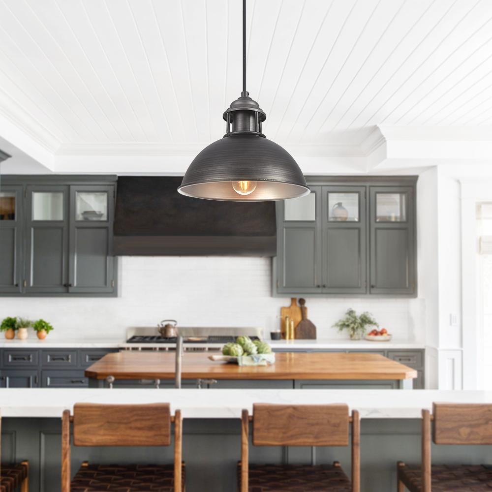 Vesino Industrial Metal Dome Pendant Light