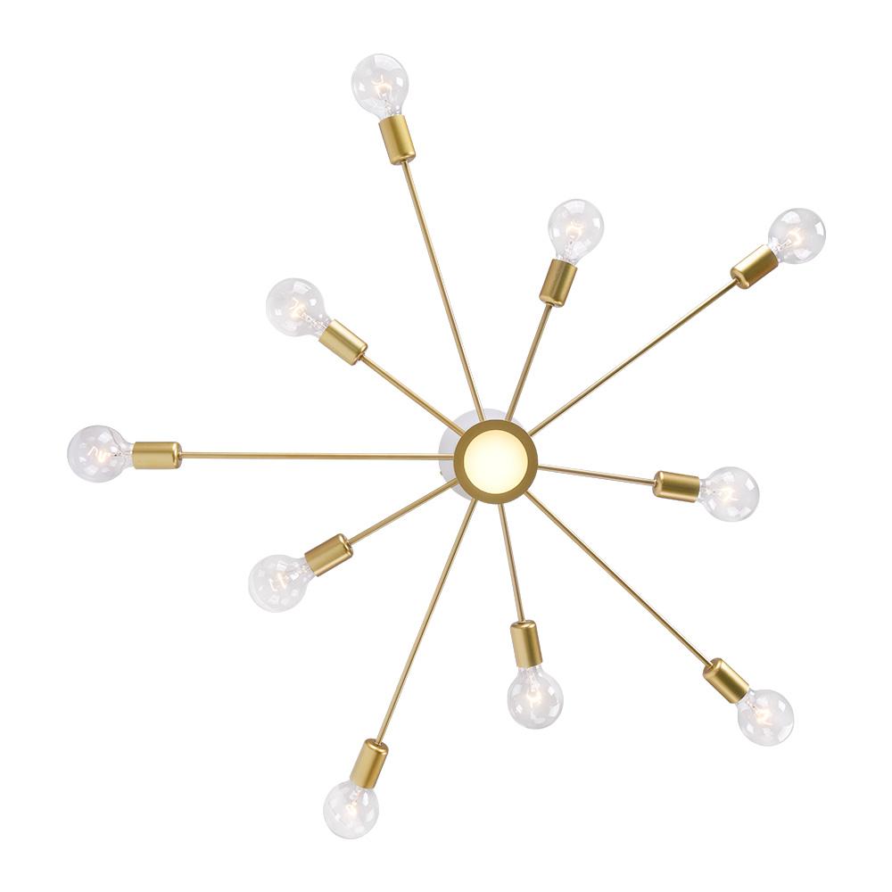 Ljosalf Mid-Century Metal Flush Mount Ceiling Light - Lamp Copper
