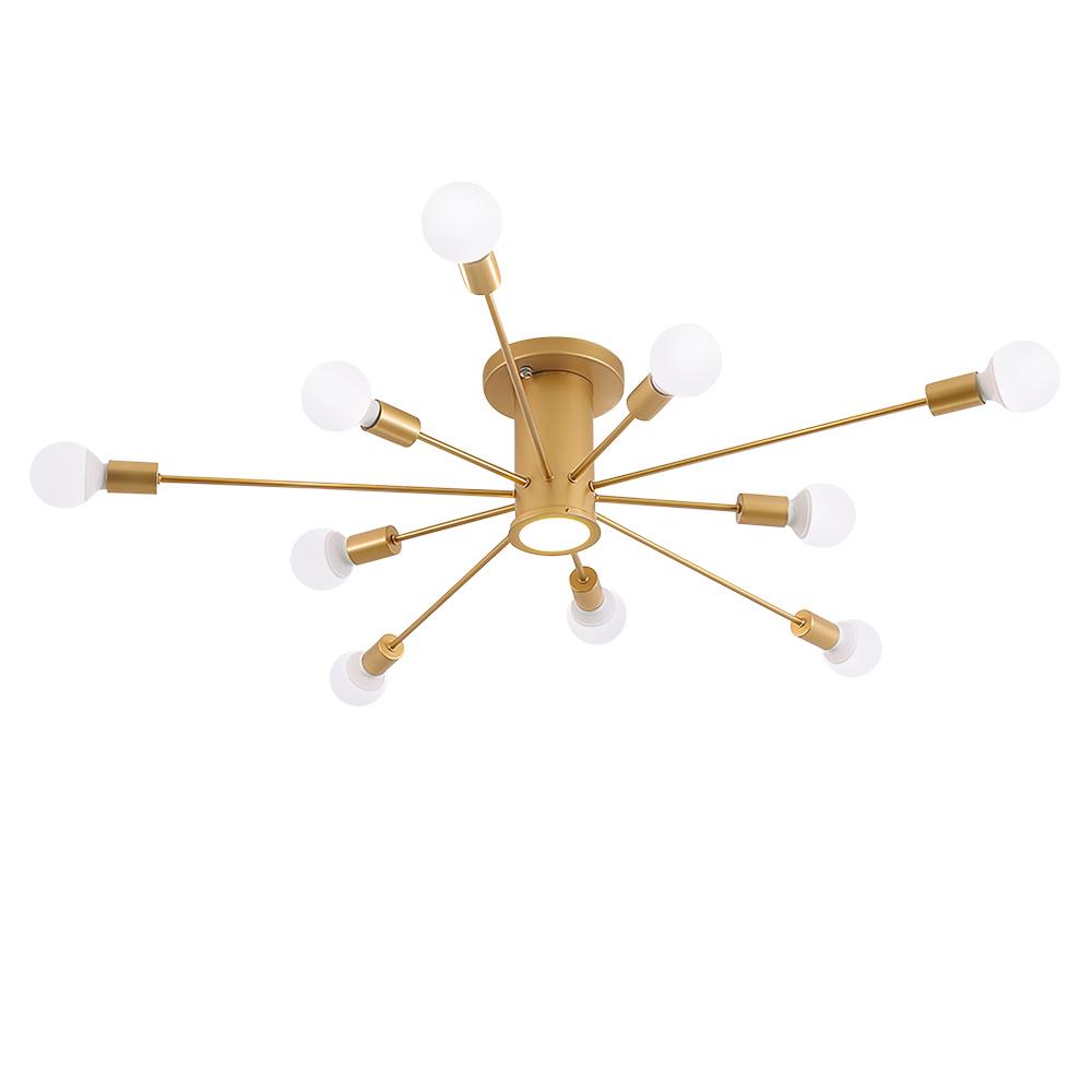 Ljosalf Mid-Century Metal Flush Mount Ceiling Light - Lamp Copper