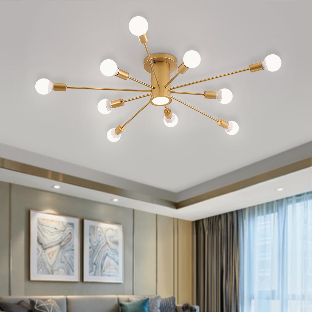 Ljosalf Mid-Century Metal Flush Mount Ceiling Light