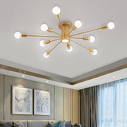 Ljosalf Mid-Century Metal Flush Mount Ceiling Light - Lamp Copper