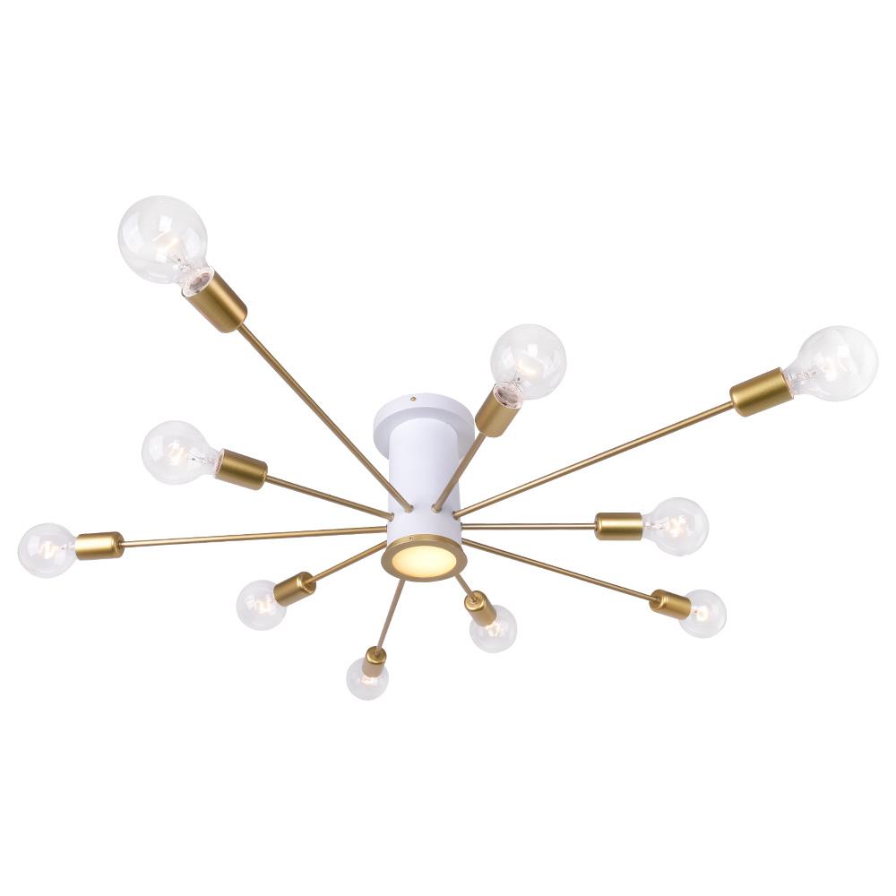 Ljosalf Mid-Century Metal Flush Mount Ceiling Light - Lamp Copper