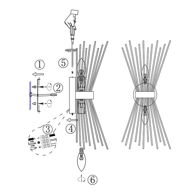 Blink Mid-century Modern Metal Wall Sconce