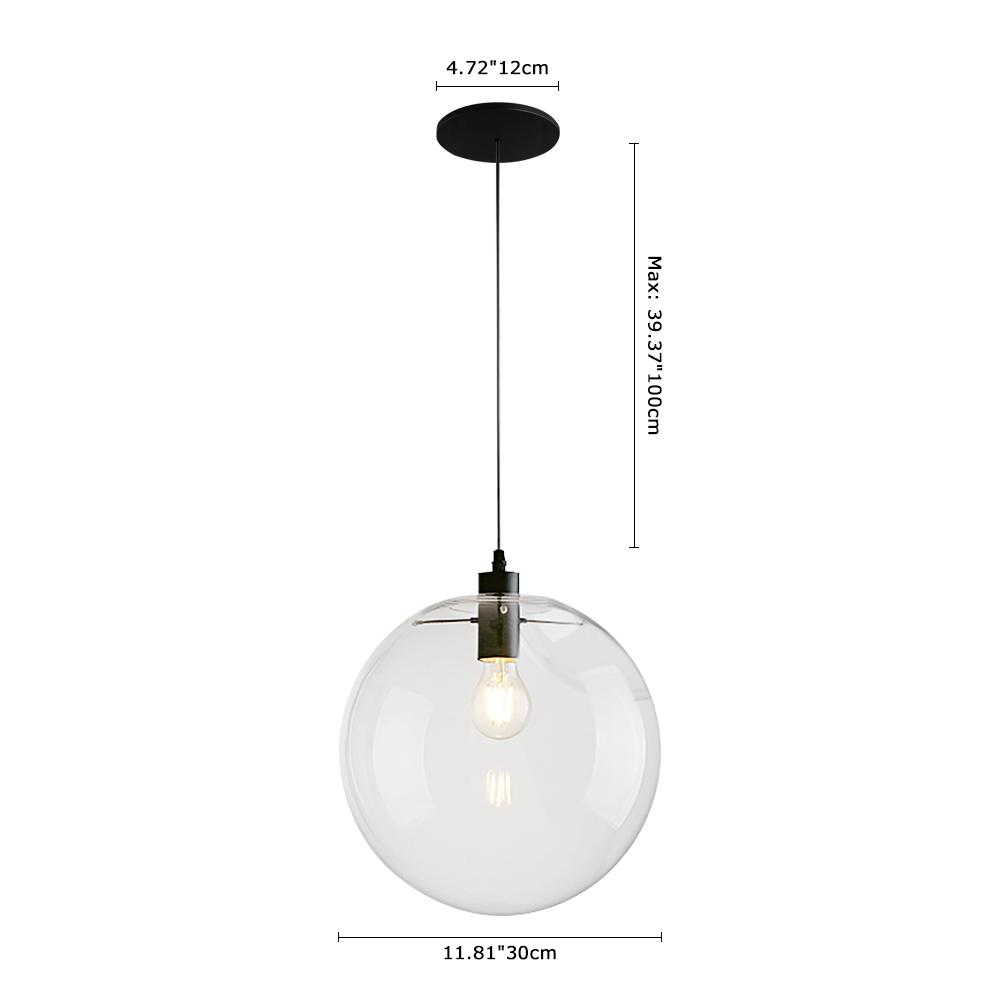 Dvalinn Minimalist Glass Pendant Light - Lamp Copper