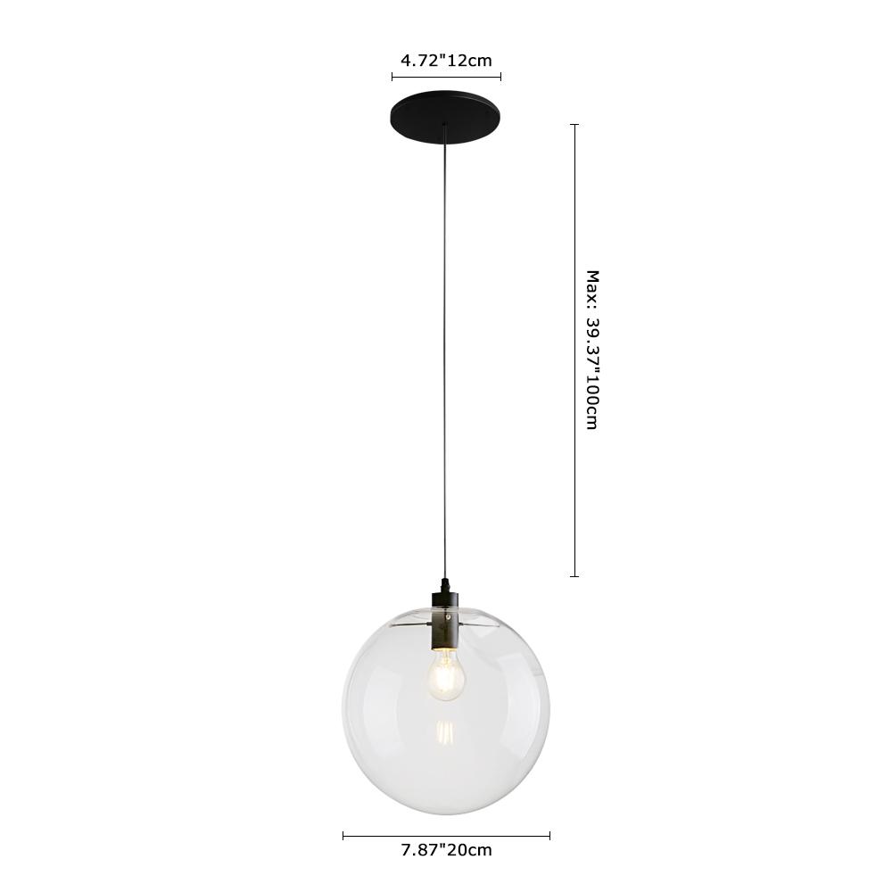 Dvalinn Minimalist Glass Pendant Light - Lamp Copper