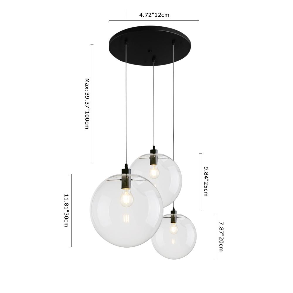 Dvalinn Minimalist Glass Pendant Light - Lamp Copper