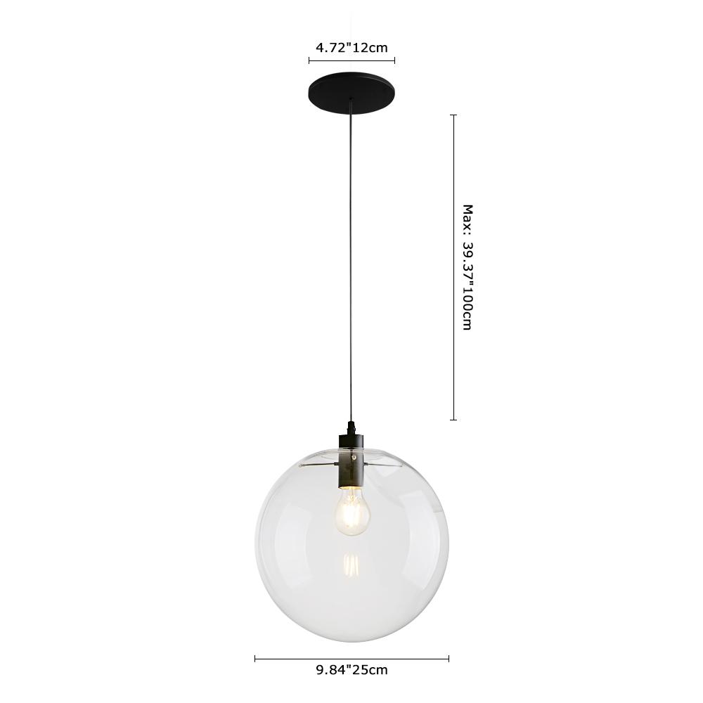 Dvalinn Minimalist Glass Pendant Light - Lamp Copper
