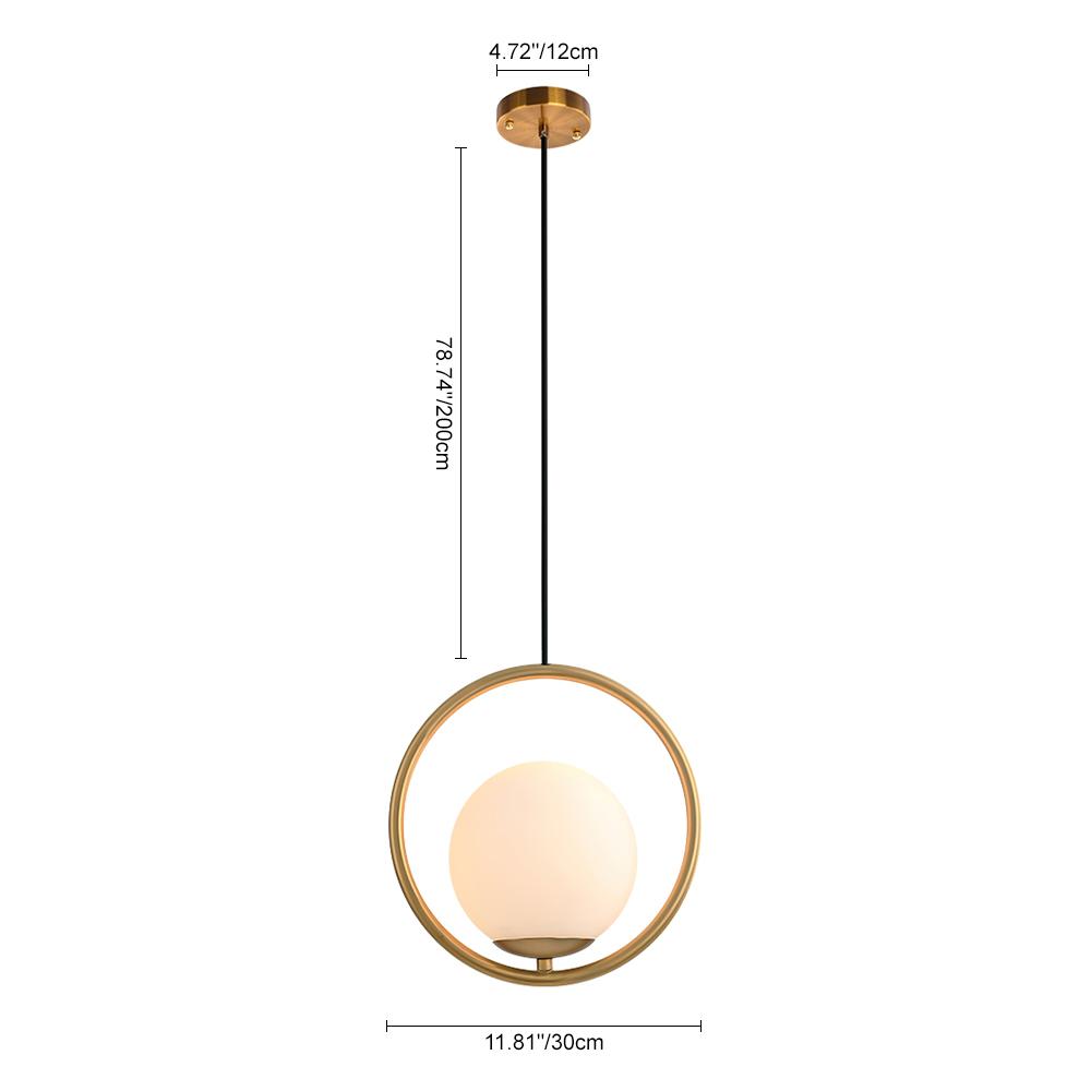 Qvistuva Modern Globe Metal Pendant Light