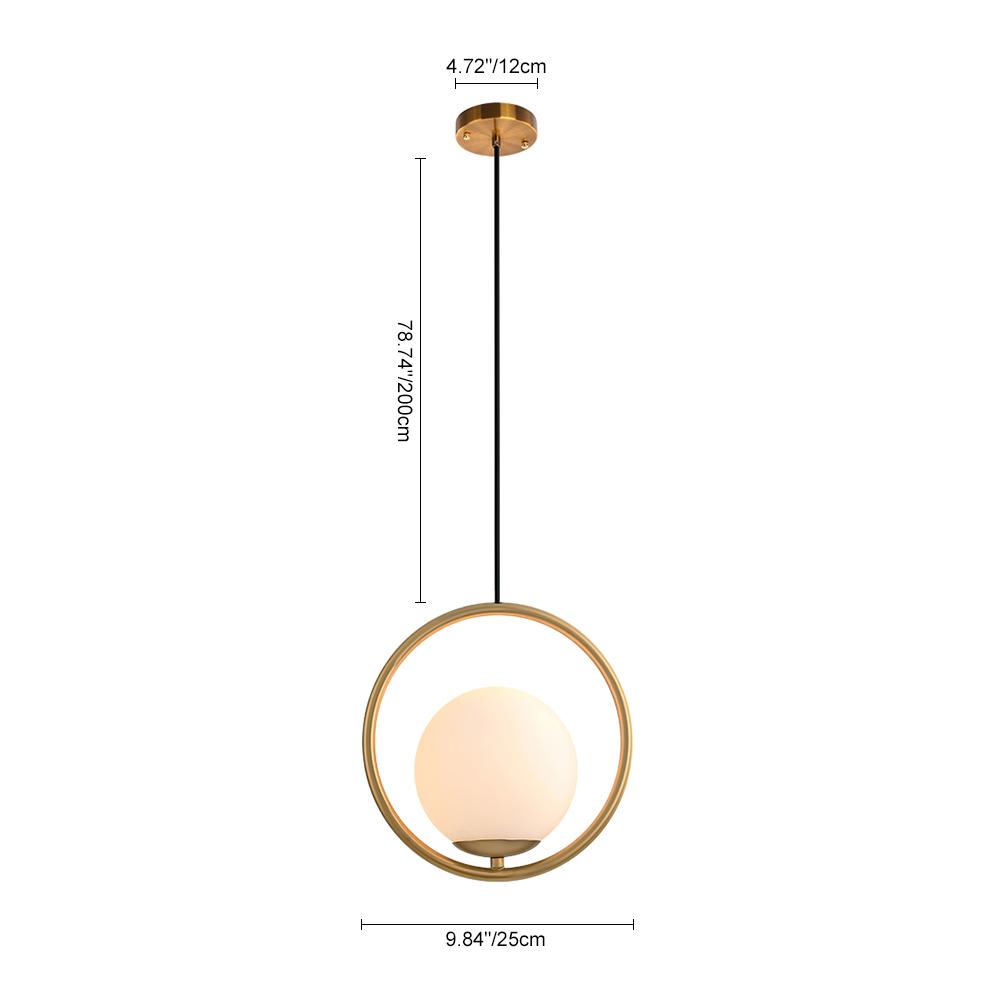 Qvistuva Modern Globe Metal Pendant Light