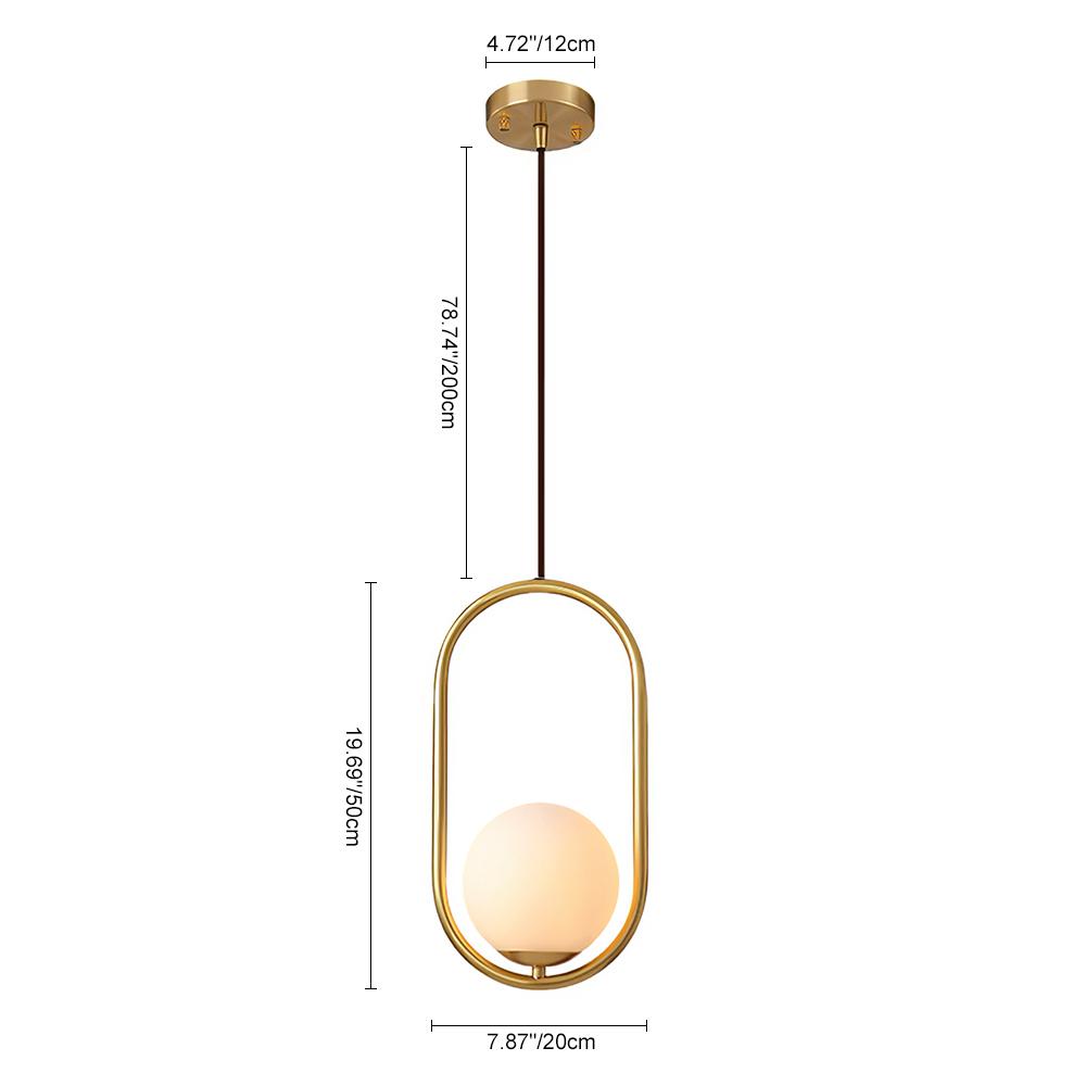 Qvistuva Modern Globe Metal Pendant Light
