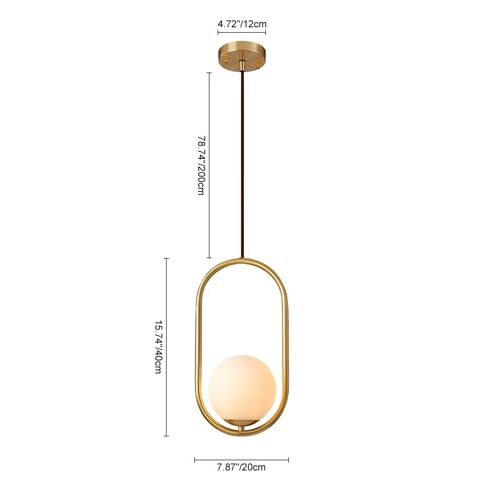 Qvistuva Modern Globe Metal Pendant Light