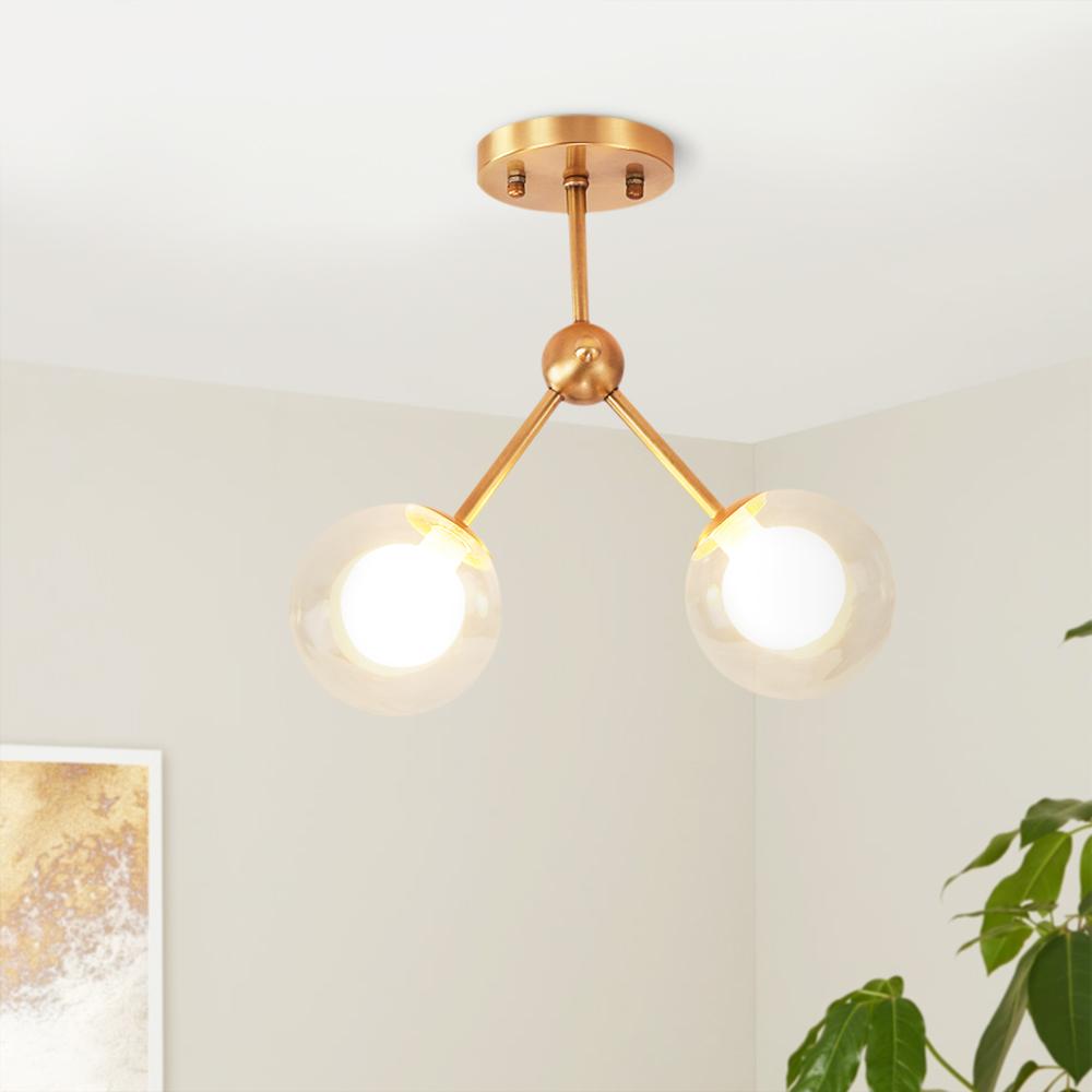 Fljotuvox Modern Bubble Metal Semi Flush Mount Ceiling Light