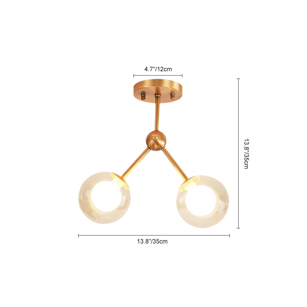Fljotuvox Modern Bubble Metal Semi Flush Mount Ceiling Light