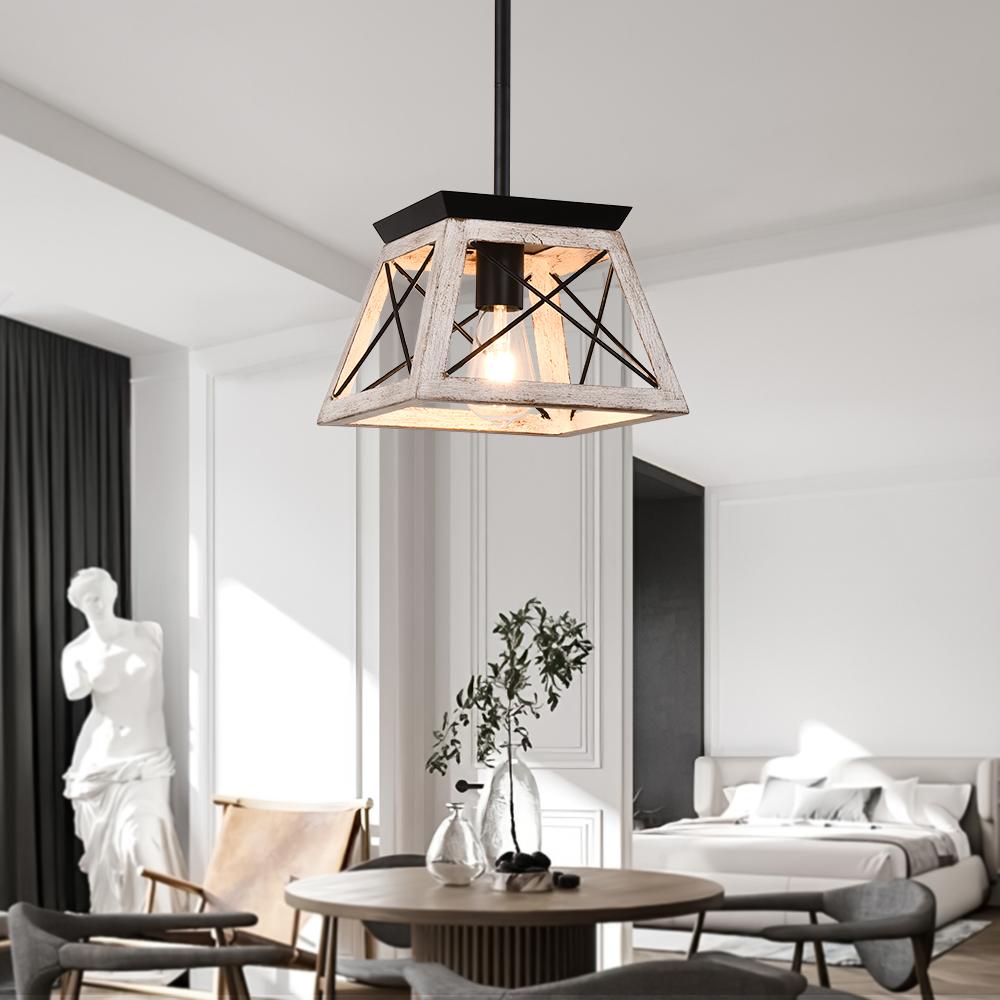 Ildar Modern Farmhouse Geometric Metal Pendant Light