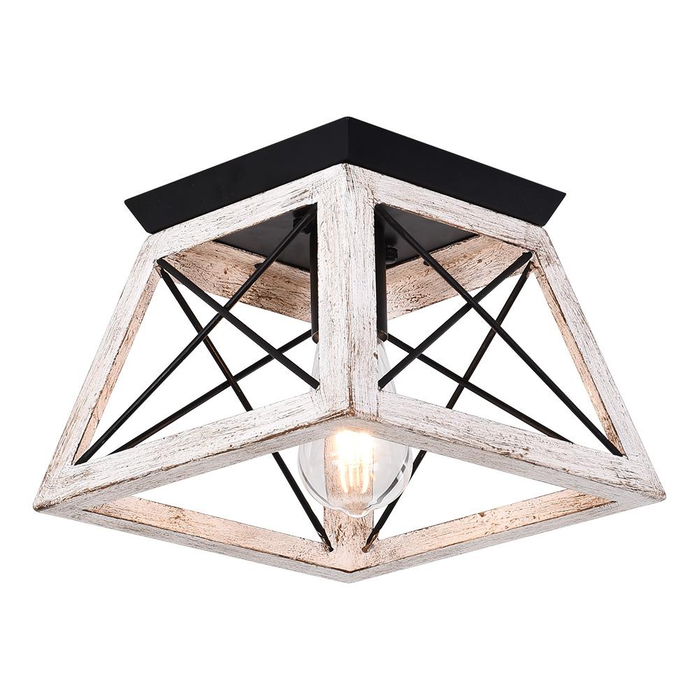 Sindri Modern Farmhouse Metal Flush Mount Light