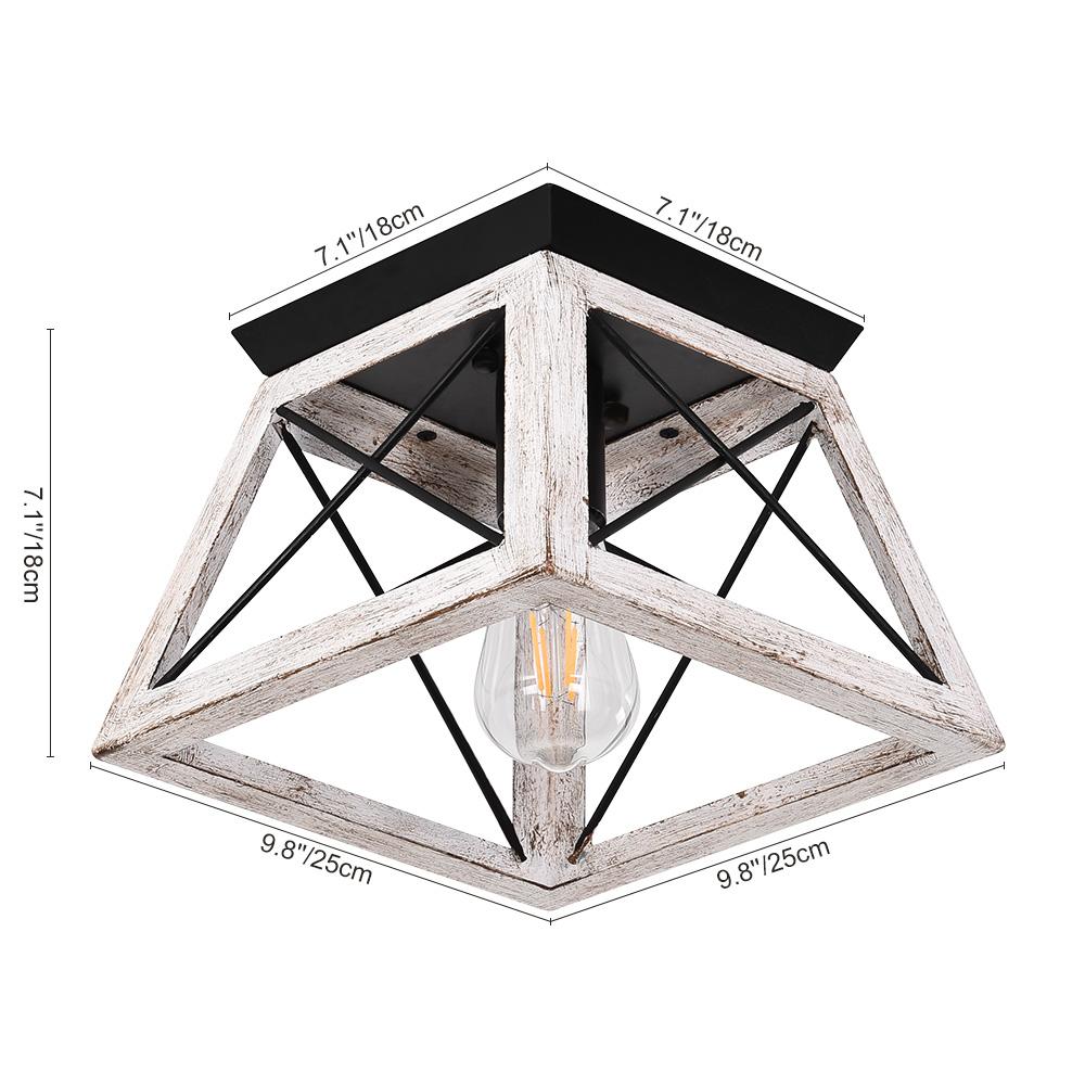 Sindri Modern Farmhouse Metal Flush Mount Light