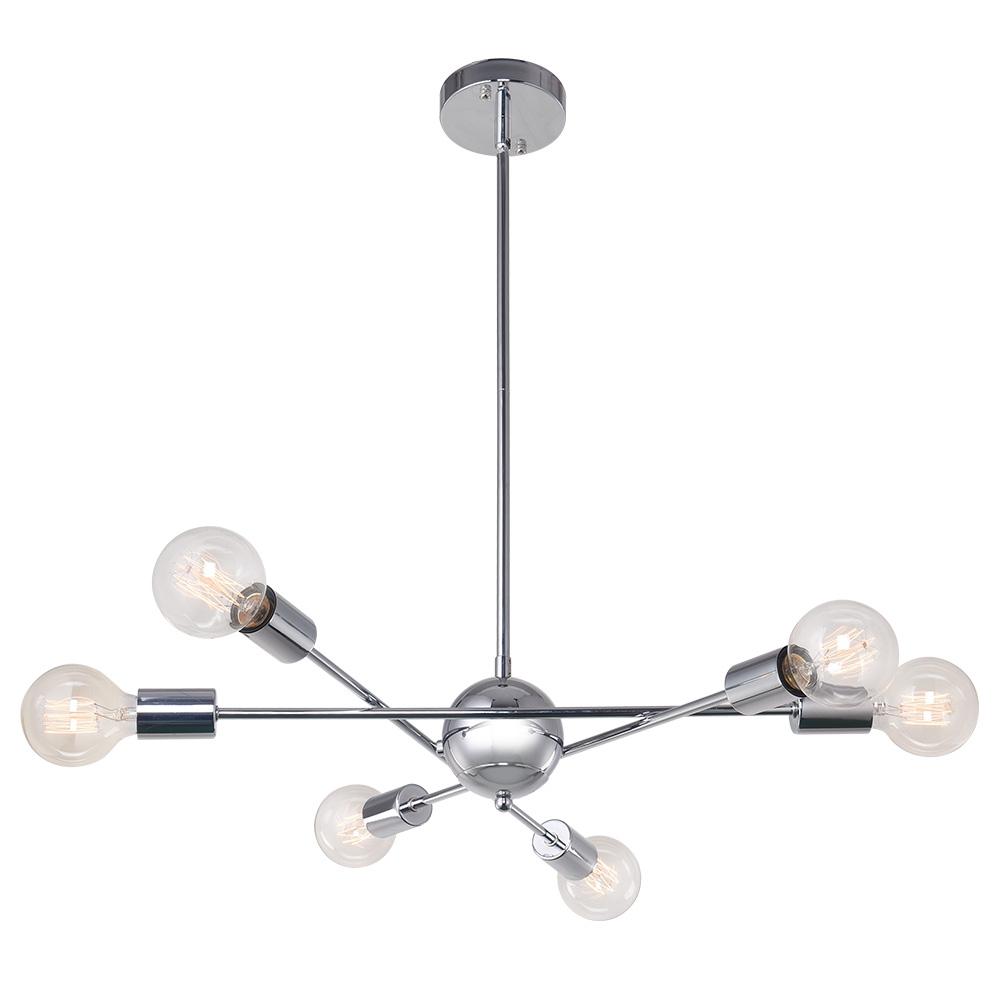Ulfuvux Modern Globe Linear Sputnik Metal Chandelier - Lamp Copper