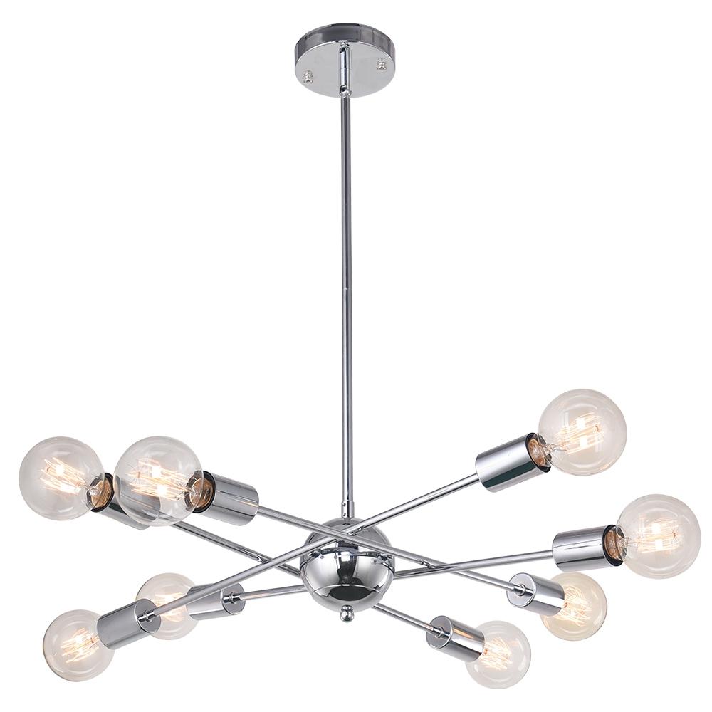 Ulfuvux Modern Globe Linear Sputnik Metal Chandelier - Lamp Copper