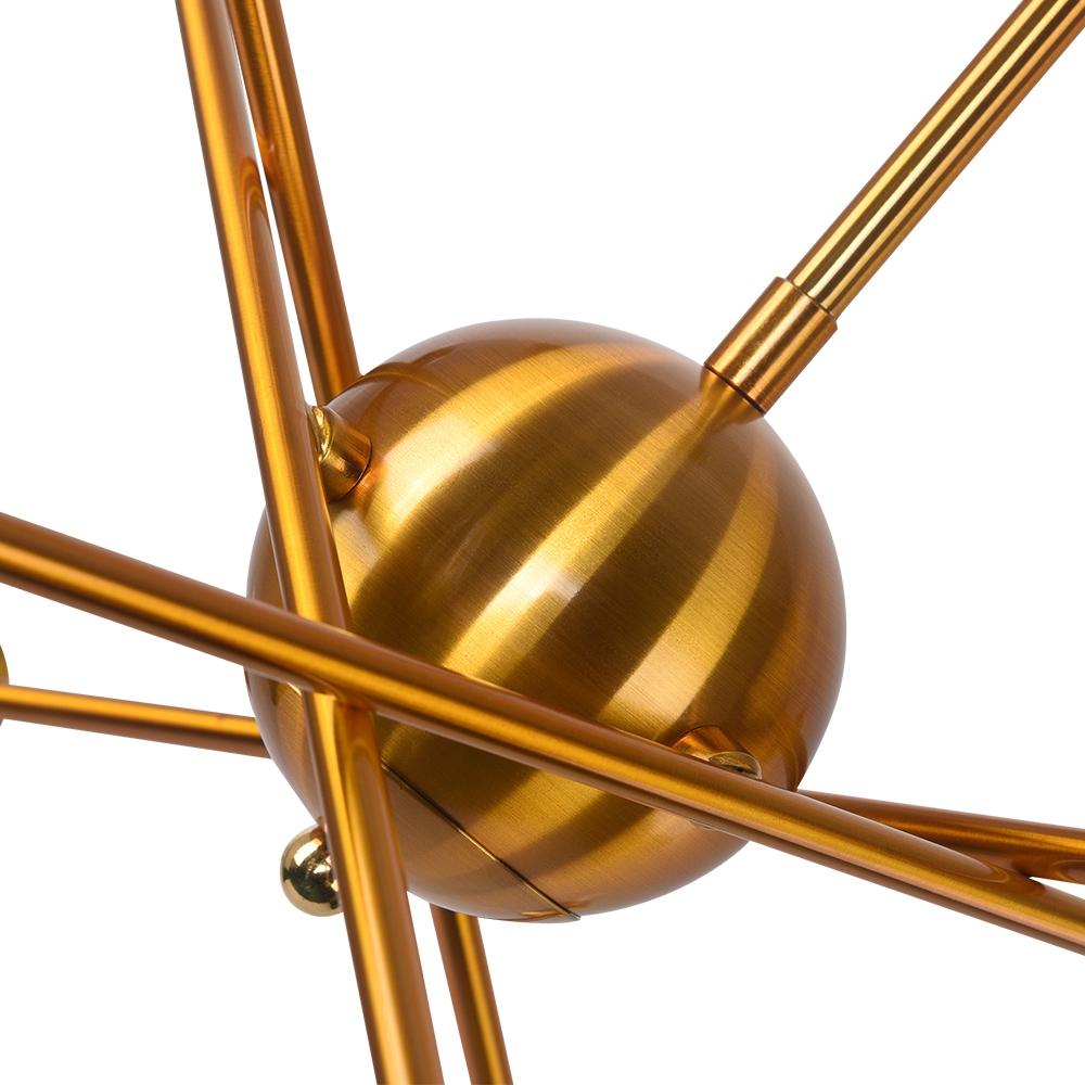 Ulfuvux Modern Globe Linear Sputnik Metal Chandelier - Lamp Copper