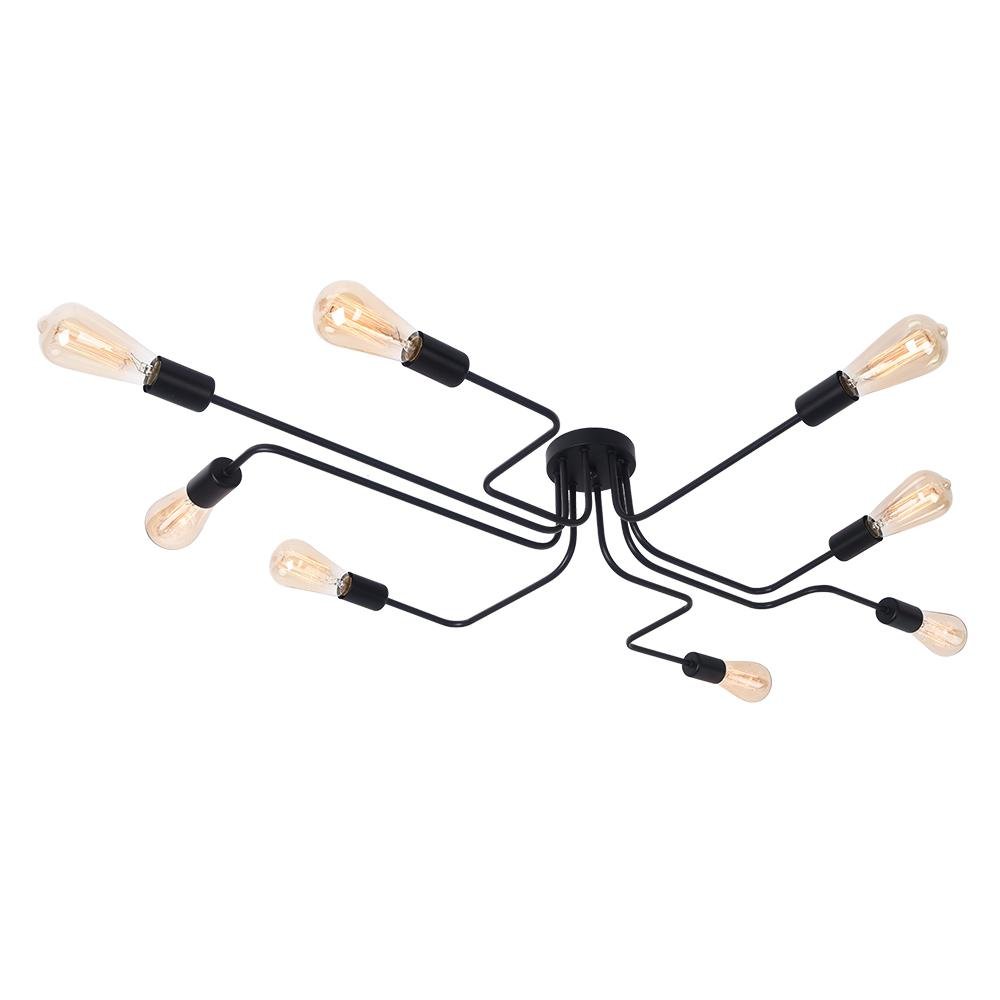 Qvistunix Modern Industrial Sputnik Metal Semi Flush Light