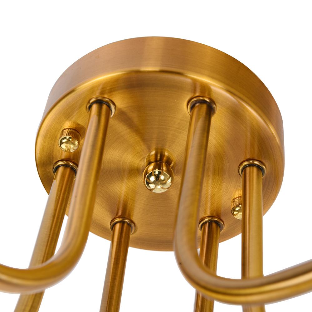 Qvistunix Modern Industrial Sputnik Metal Semi Flush Light