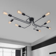 Qvistunix Modern Industrial Sputnik Metal Semi Flush Light