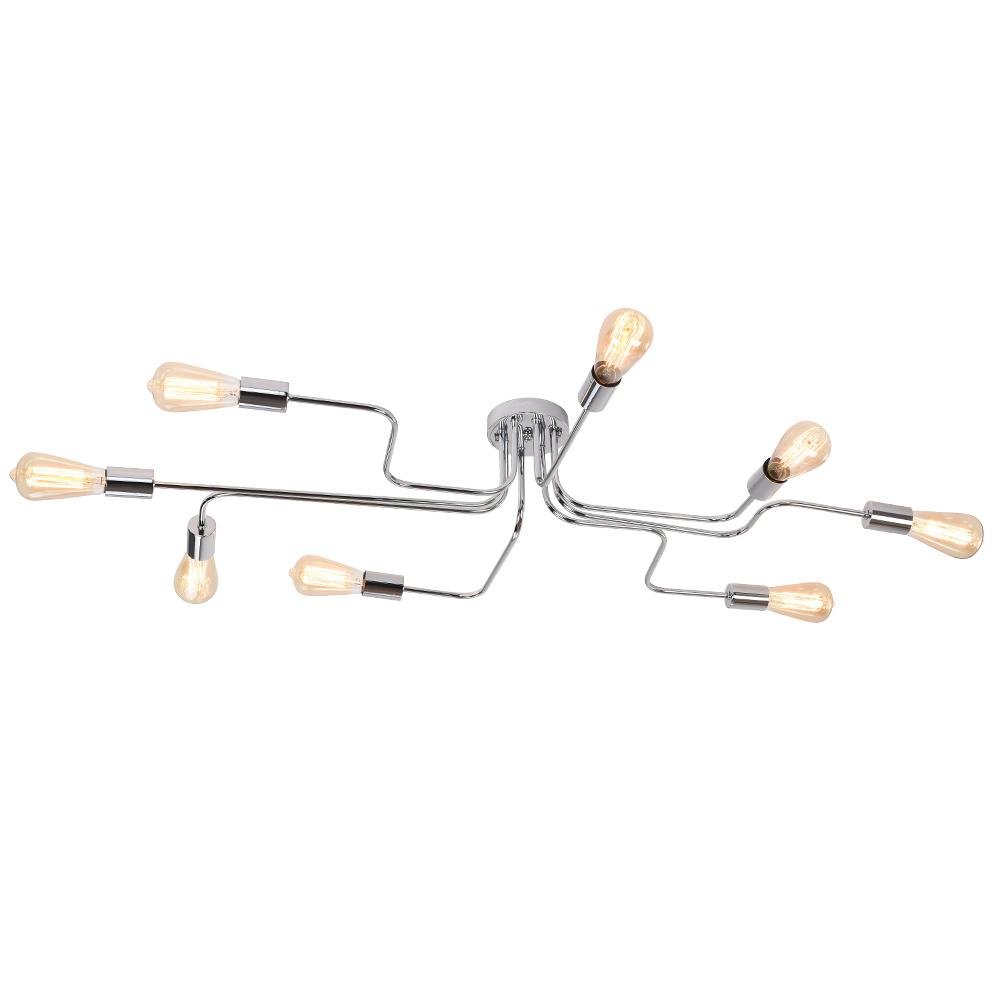 Qvistunix Modern Industrial Sputnik Metal Semi Flush Light
