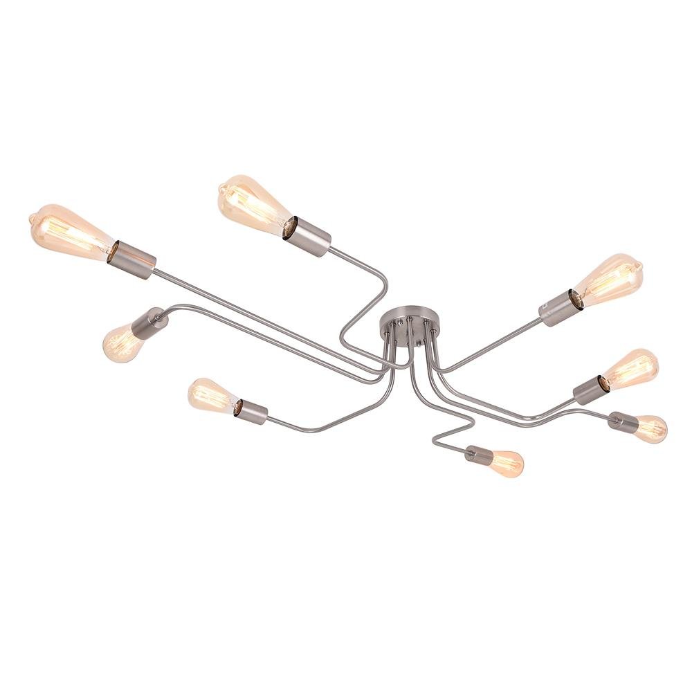 Qvistunix Modern Industrial Sputnik Metal Semi Flush Light