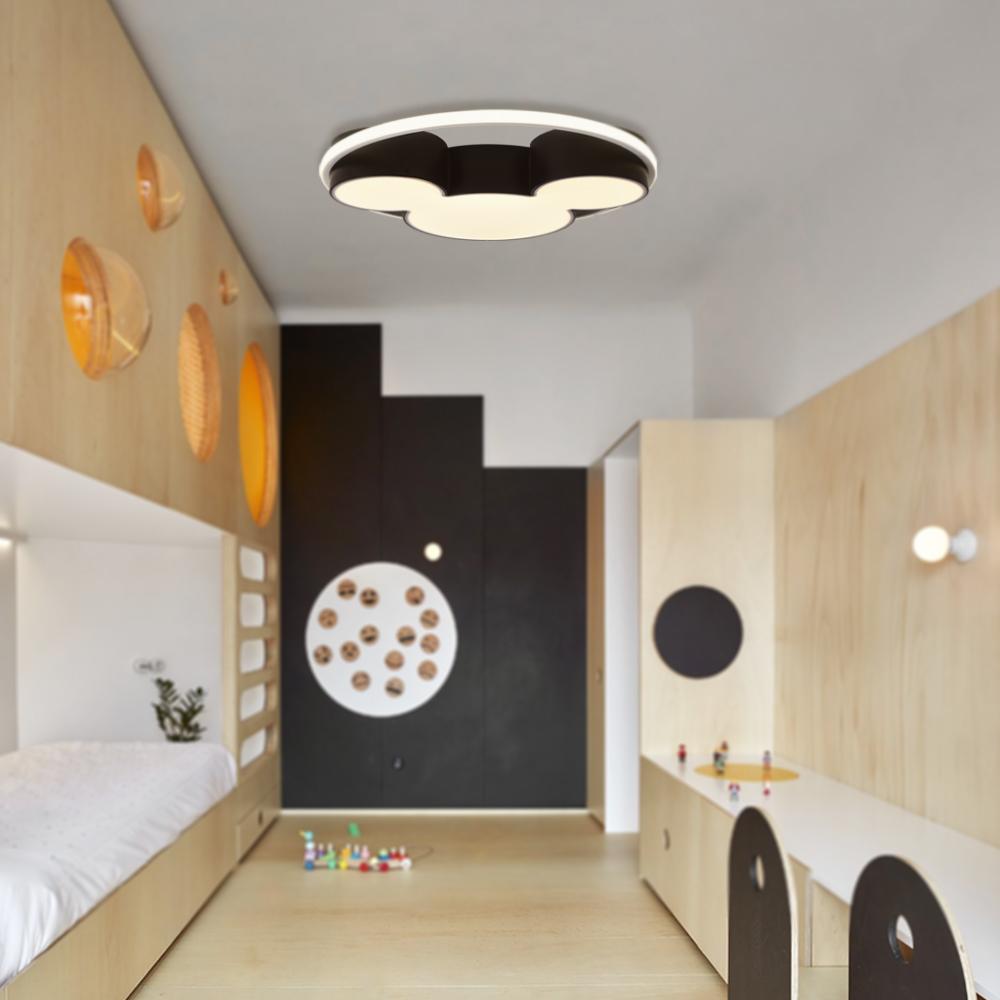 Lunira Modern Mickey Design Metal LED Flush Ceiling Light