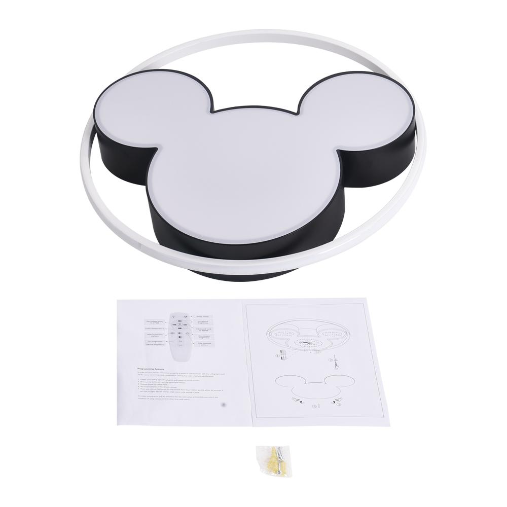 Lunira Modern Mickey Design Metal LED Flush Ceiling Light