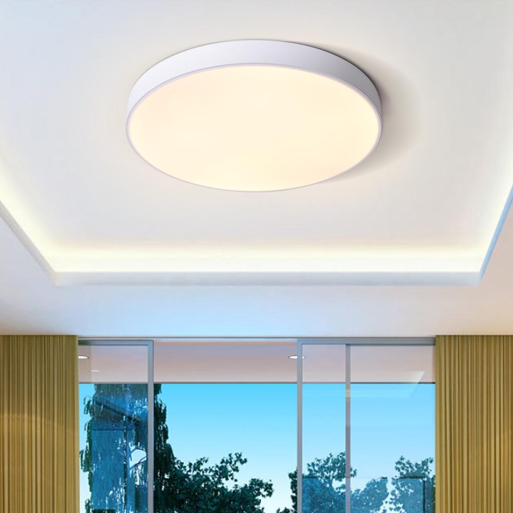 Kveld Minimalist Metal Drum Flush Mount Ceiling Light