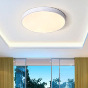 Kveld Minimalist Metal Drum Flush Mount Ceiling Light - Lamp Copper