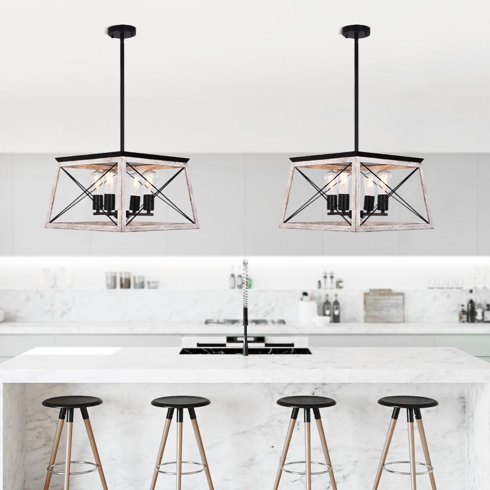 Eolius Modern Rustic Lantern Metal Chandelier