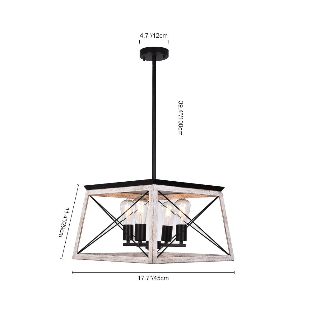 Eolius Modern Rustic Lantern Metal Chandelier