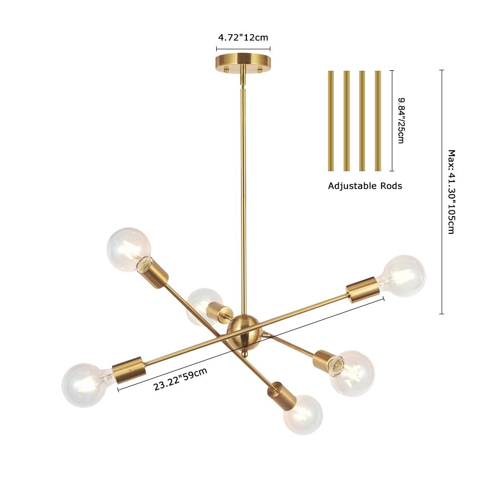 Varde Modern Sputnik Metal Chandelier
