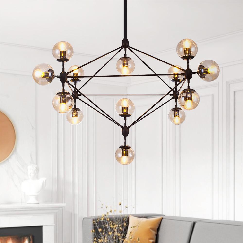 Kvennlig Modern Statement Geometric Metal Chandelier