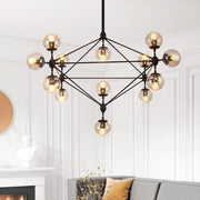 Kvennlig Modern Statement Geometric Metal Chandelier