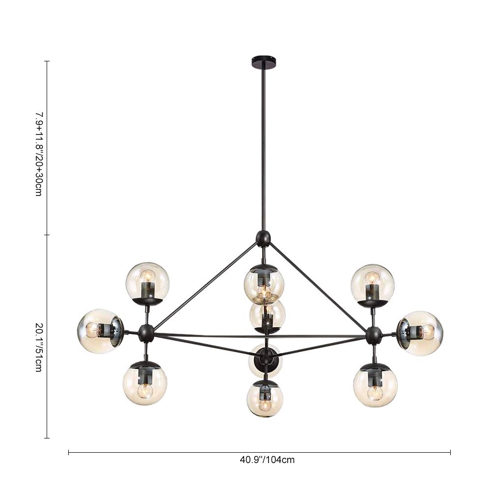 Kvennlig Modern Statement Geometric Metal Chandelier