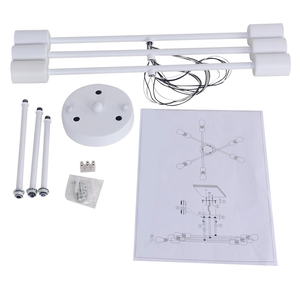 Mjolkuli Minimalist Sputnik Metal Semi Flush Chandelier