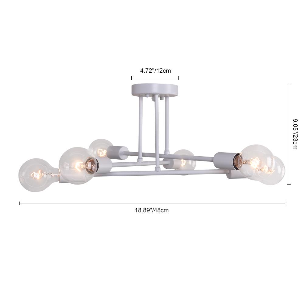 Mjolkuli Minimalist Sputnik Metal Semi Flush Chandelier