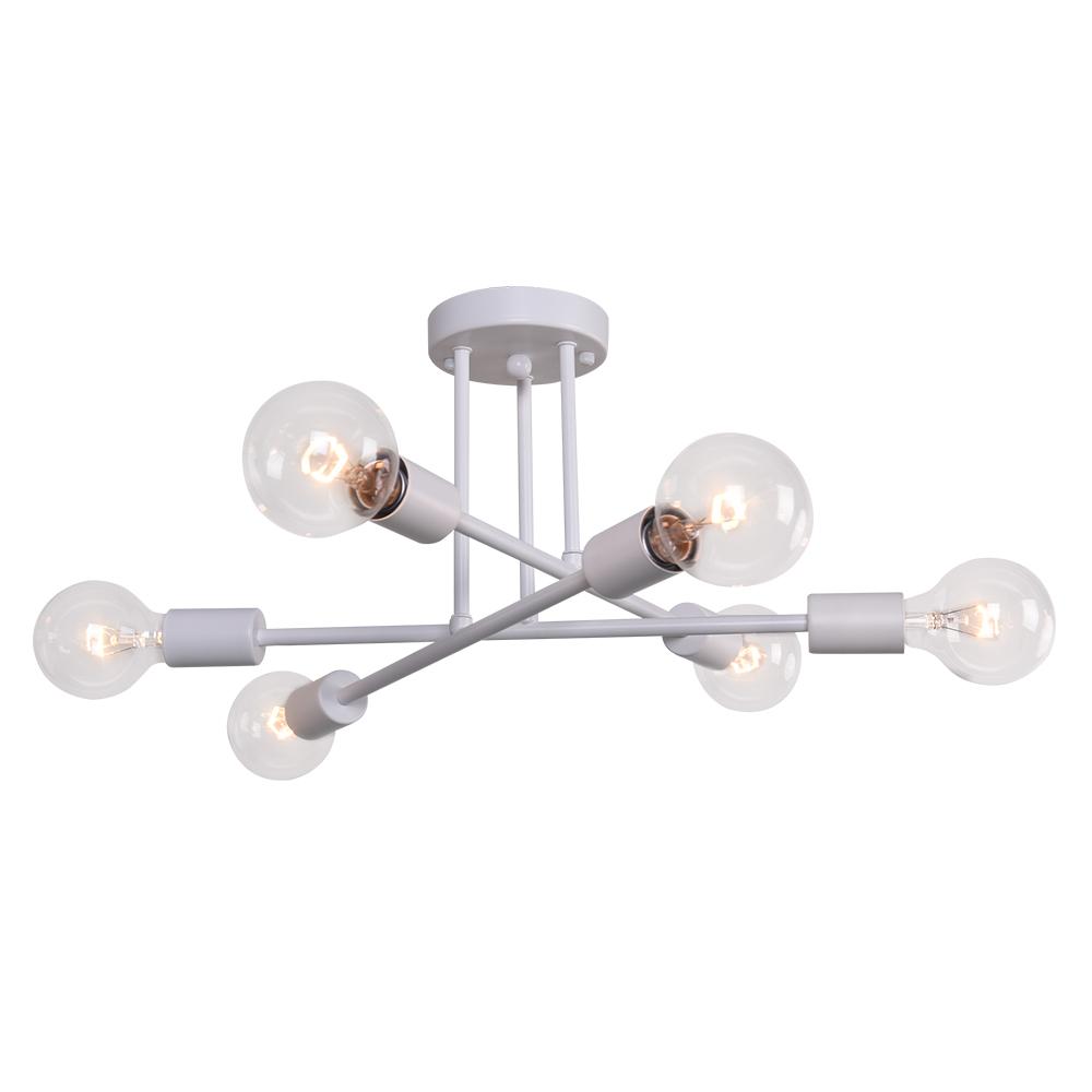 Mjolkuli Minimalist Sputnik Metal Semi Flush Chandelier