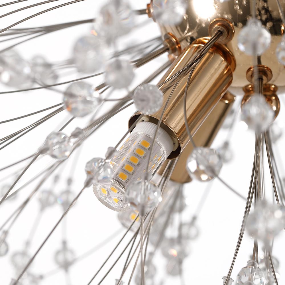 Alvsang Dandelion Crystal Metal Chandelier