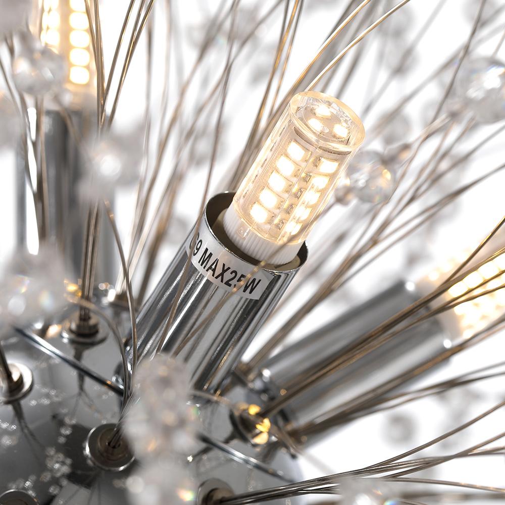 Alvsang Dandelion Crystal Metal Chandelier