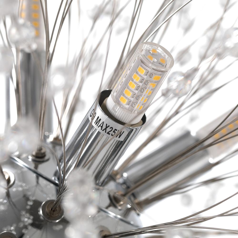 Alvsang Dandelion Crystal Metal Chandelier